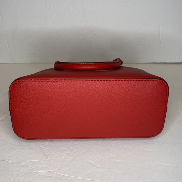 Kate Spade Red Leather Medium Dome Handle Crossbody Handbag Purse Bag Like New - Picture 7 of 9